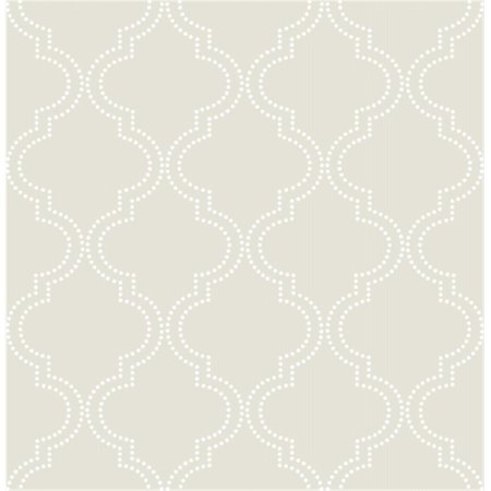DOBA-BNT Quatrefoil Peel and Stick Wallpaper, Taupe SA2532162